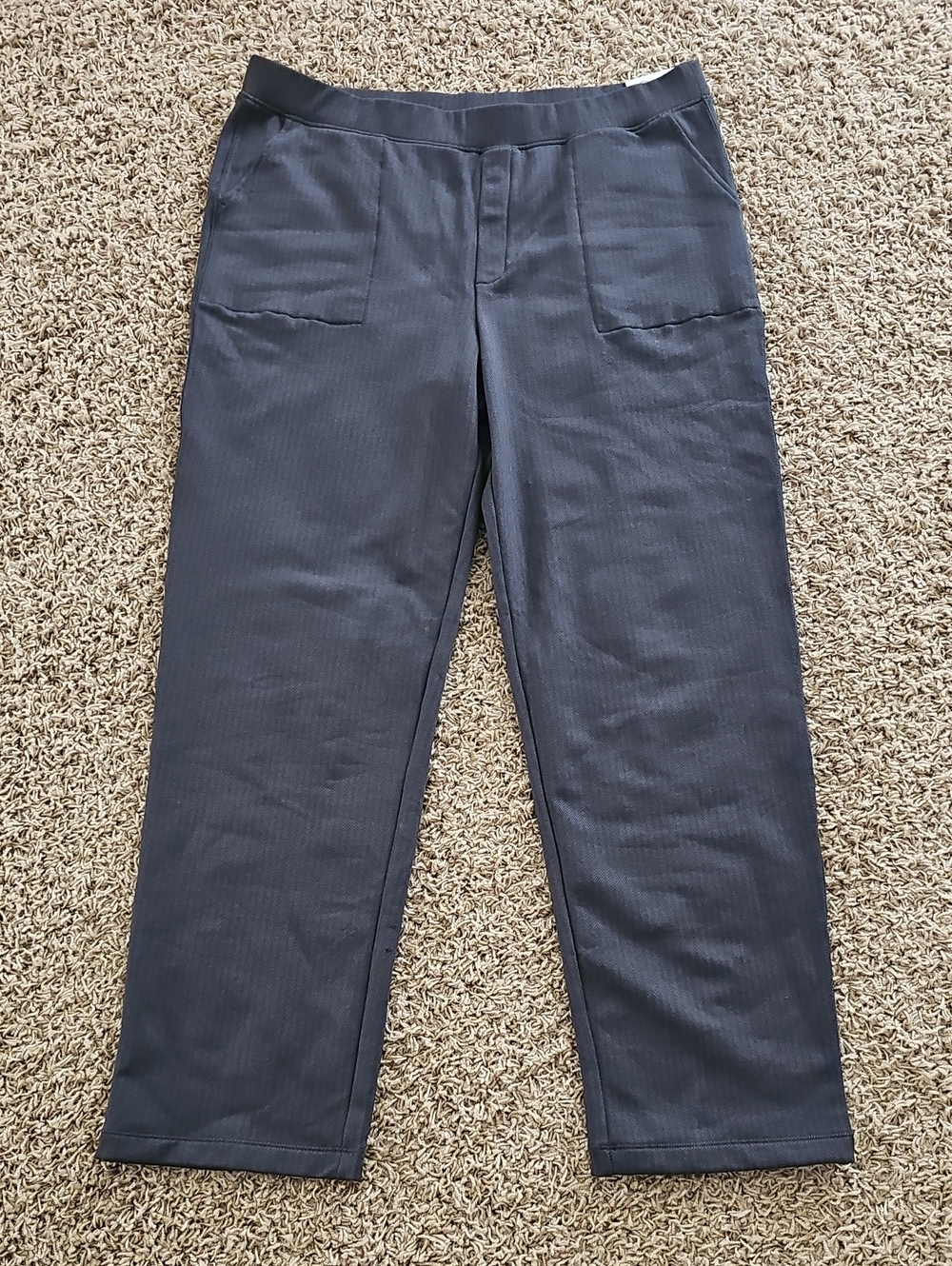 NWT Mondetta Pants Herringbone Straight Leg Stretch Active XL Dress Pull On